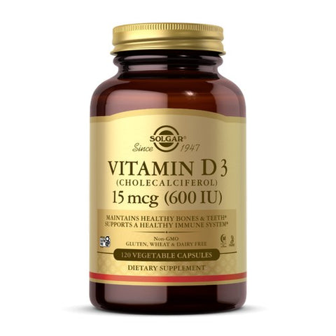 Solgar, Vitamin D3 (Cholecalciferol), 600 IU, 120 V Caps Solgar