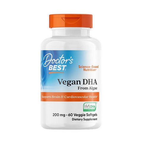 Doctors Best, Vegan DHA From Algae With Life's DHA, 200 Mg, 60 Veggie Softgels Doctors Best