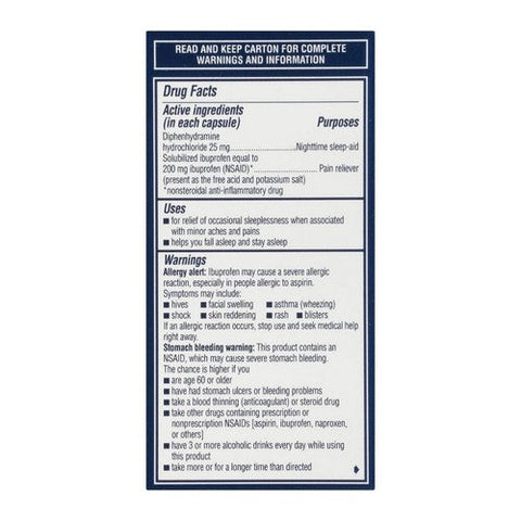 Advil, Pm Pain Reliever Nighttime Sleep-Aid, 40 Liquid Gels