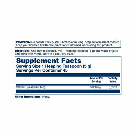 Solaray, Buffered Vitamin C Powder, 5,000 mg, 8 Oz
