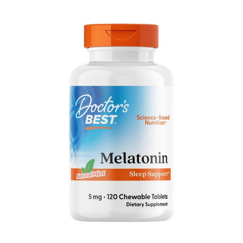 Melatonin Natural Mint 120 Chewable Tablets by Doctors Best