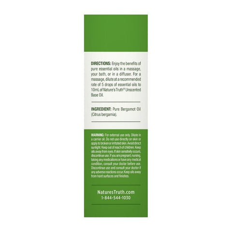 Nature's Truth, Pure Essential Oil Bergamot, 0.51 Oz