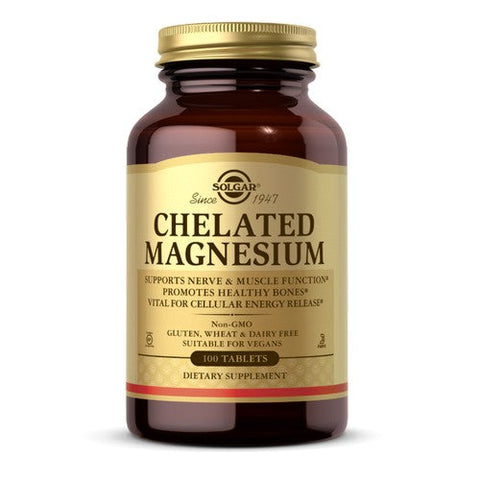 Solgar, Chelated Magnesium, 100 Tabs Solgar