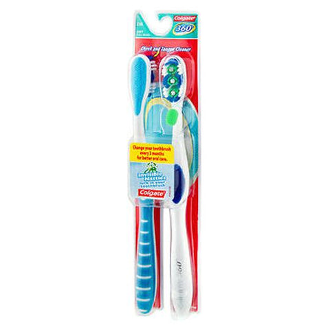 Colgate, 360 Degree Toothbrushes Soft Full Head, 2 Each Colgate