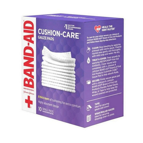 Band-Aid, Cushion-Care Gauze Pads Small, 10 Each Band-Aid