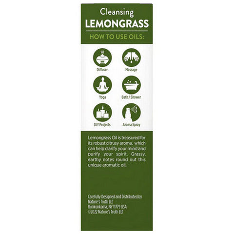 Nature's Truth, Pure Essential Oil Lemongrass, 15 Ml Nature's Truth