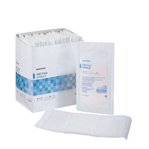 McKesson, Abdominal Pad 5 X 9 Inch Sterile 16-4250, 1 Pack McKesson