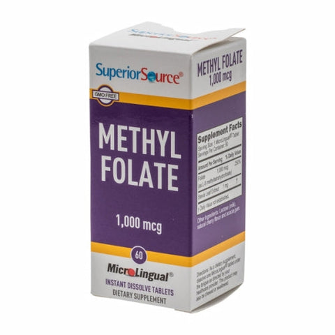 Superior Source, Methly Folate, 1000 mcg, 60 Tabs Superior Source