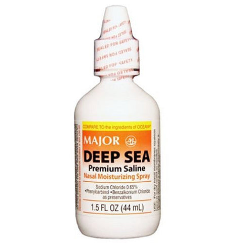 Major Pharmaceuticals, Deep Sea Premium Saline Nasal Moisturizing Spray, 1.5 Oz Major Pharmaceuticals