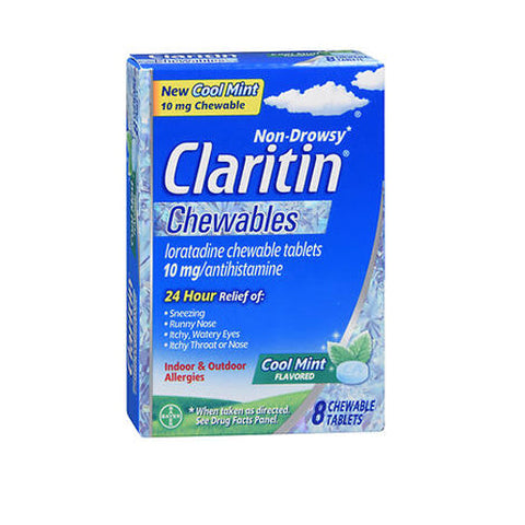 One A Day, Claritin 24 Hour Allergy Chewable Tablets Cool Mint, 8 Tabs One A Day