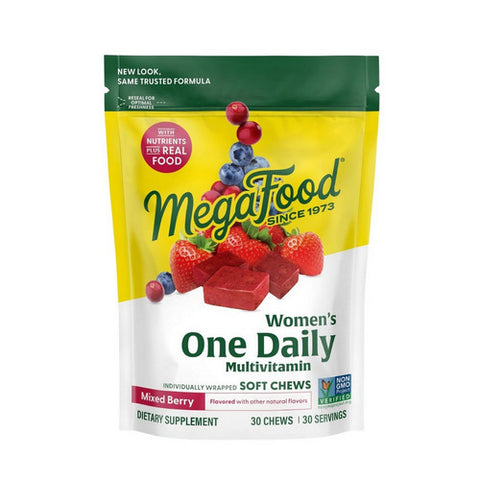 Women'S One Daily Multivitamin Mixed Berry Flavor 30 Soft Chews by MegaFood