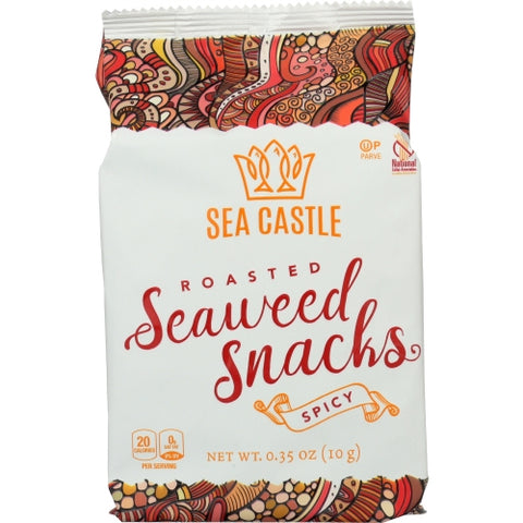 Sea Castle, Seaweed Roasted Spicy, 0.35 Oz(Case Of 12) Sea Castle