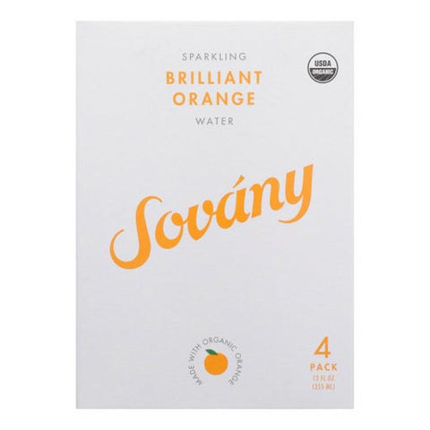 Sovany, Water Sprkg Brlt Orng 4Pk, Case of 6 X 48 Oz Sovany