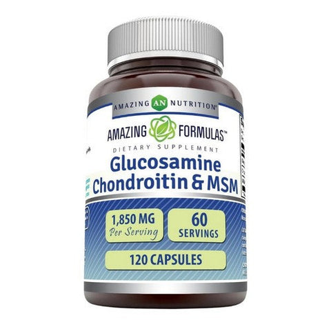 Amazing Nutrition, Amazing Formulas Glucosamine + Chondroitin + MSM, 1850 Mg, 1850 Mg Amazing Nutrition