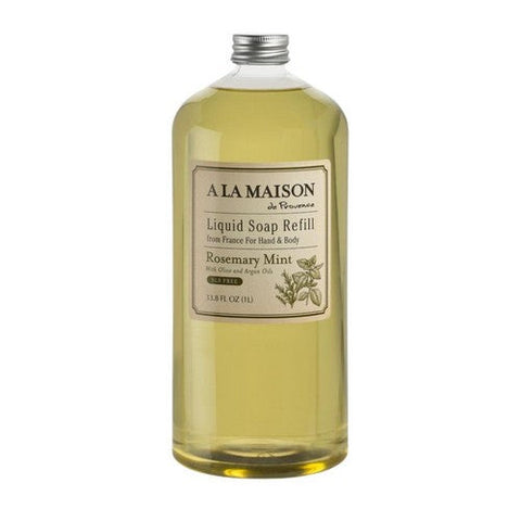 A La Maison, Liquid Soap Refill Hands And Body Rosemary Mint, 33.8 Oz