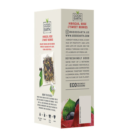 Good Earth Teas, Sensorial Blends Hibiscus Rose And Sweet Berries Herbal Tea, 15 Bags Good Earth Teas