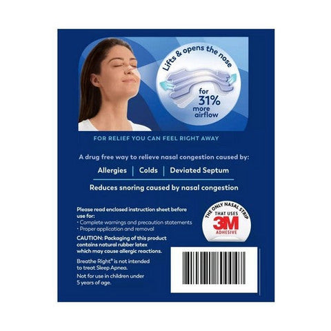 Breathe Right, Nasal Strips Large Clear, 30 Count Breathe Right