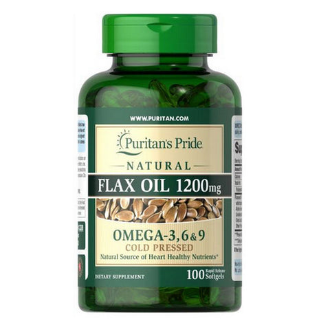Natural Flax Oil 100 Rapid Release Softgels by Puritan's Pride