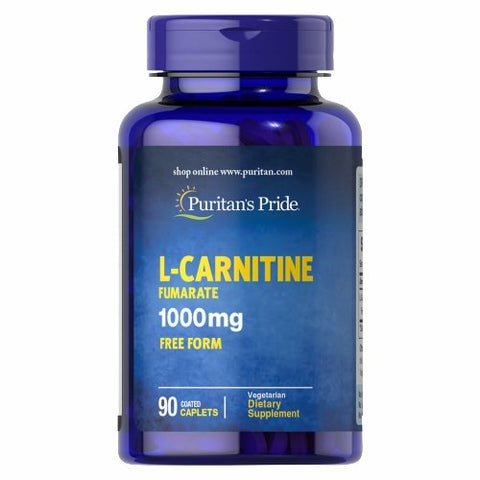 Puritan's Pride, L-Carnitine Fumarate, 1000 mg, 90 Caplets Puritan's Pride