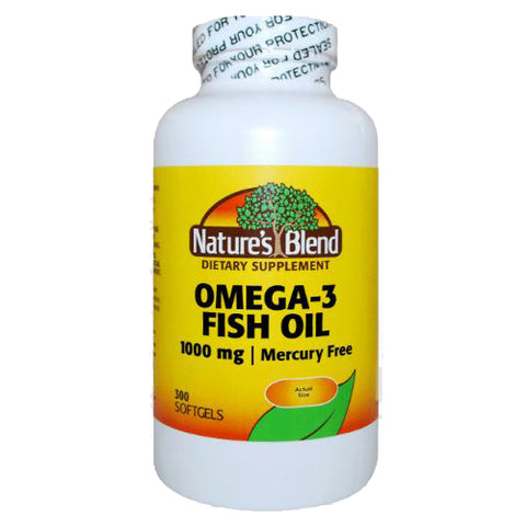 Omega 3 Fish Oil 300 Softgels by Nature's Blend