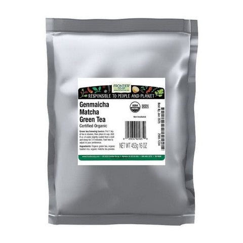 Frontier Coop, Organic Genmaicha Matcha Tea, 1 Lb