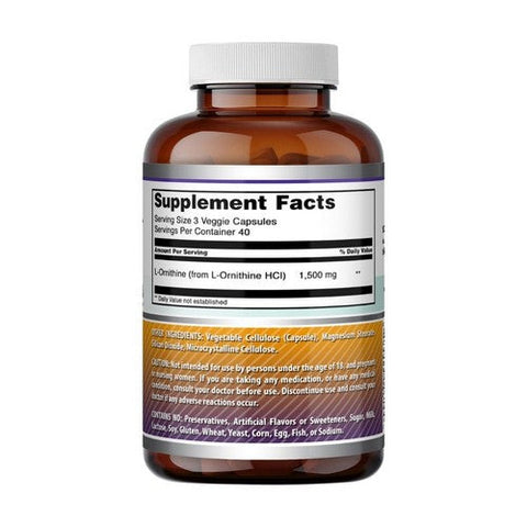Amazing Nutrition, Amazing Formulas L-Ornithine, 1500 mg, 120 Caps