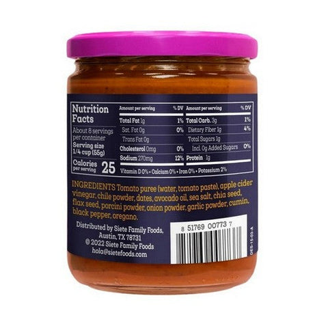 Siete, Red Enchilada Sauce, 15 Oz (Case Of 6) Siete