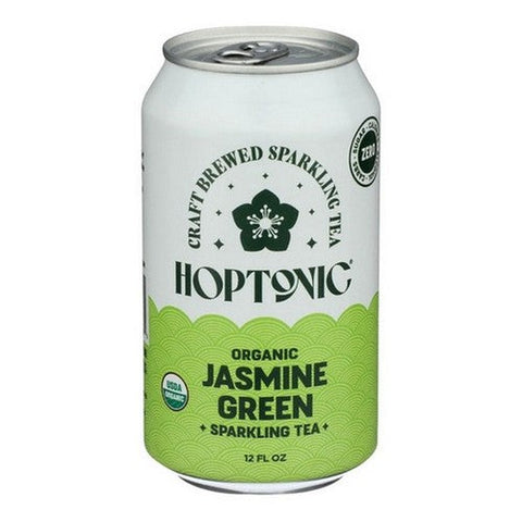 Hoptonic, Jasmine Sparkling Green Tea, 12 Oz(Case of 12) Hoptonic
