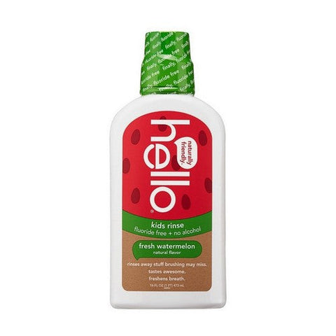 Hello Products, Llc, Kids Fluoride Free Rinse Natural Watermelon, 16 Oz Hello Products, Llc