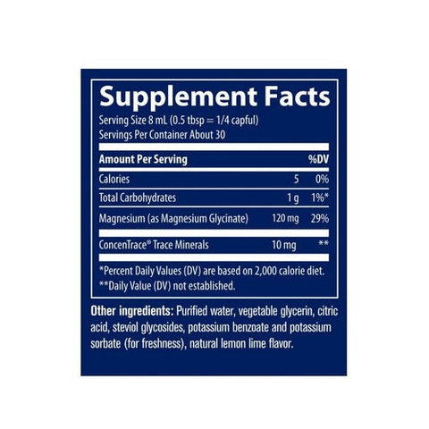 Trace Minerals, Magnesium Glycinate Lemon Lime, 120 mg, 8 Oz Trace Minerals