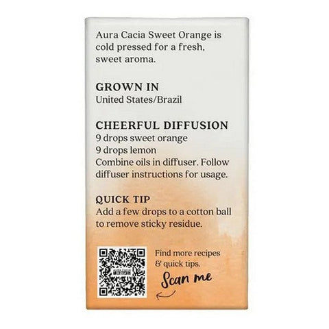 Aura Cacia, Sweet Orange Essential Oil Boxed, 0.25 Oz Aura Cacia