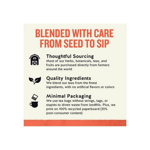 Celestial Seasonings, Peach + Probiotics Herbal Tea Caffeine Free, 16 Bags