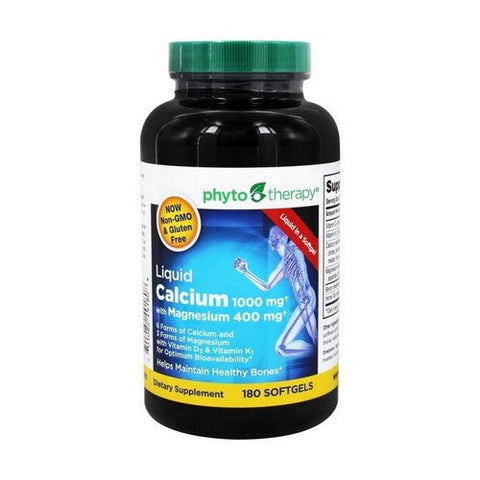 Phyto Therapy, Liquid Calcium With Magnesium, 180 SG EA Phyto Therapy