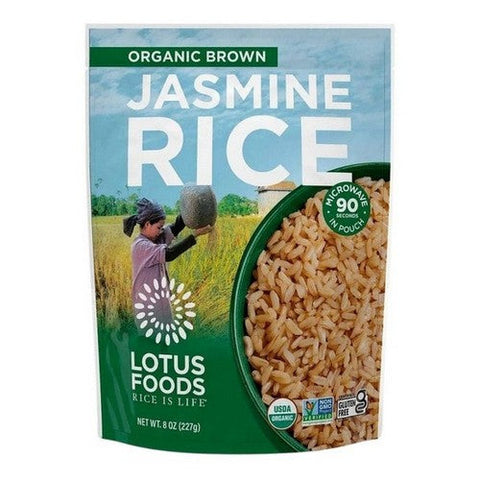 Lotus Foods, Organic Brown Jasmine Heat And Eat Rice Pouch, 8 Oz Lotus Foods