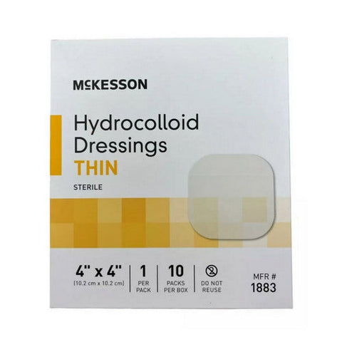 McKesson, Hydrocolloid Dressing Thin 4" X 4", 10 Count McKesson