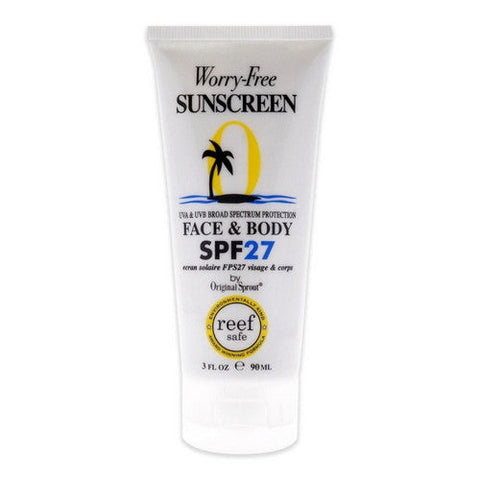 Original Sprout, Tahitian Face And Body Sunscreen SPF 27, 3 Oz Original Sprout