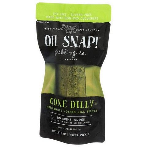 OhSnap!, Gone Dilly Fresh Whole Kosher Dill Pickle, 3 Oz (Case Of 12) OhSnap!