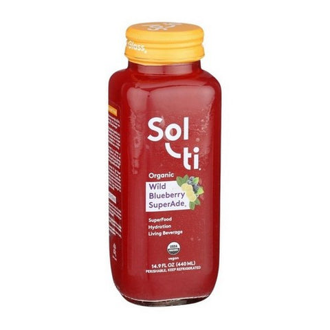 Solti, Organic Wild Blueberry Superade Living Beverage, 14.9 Oz (Case Of 6) Solti