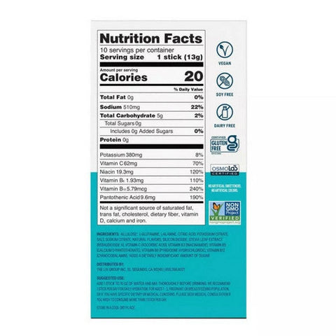 Liquid I.V, Hydration Multiplier Vegan Powder Rainbow Sherbert, 10 Count Liquid I.V
