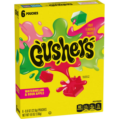 Gushers Watermelon Sour Apple 4.8 Oz (Case Of 10) by Gushers