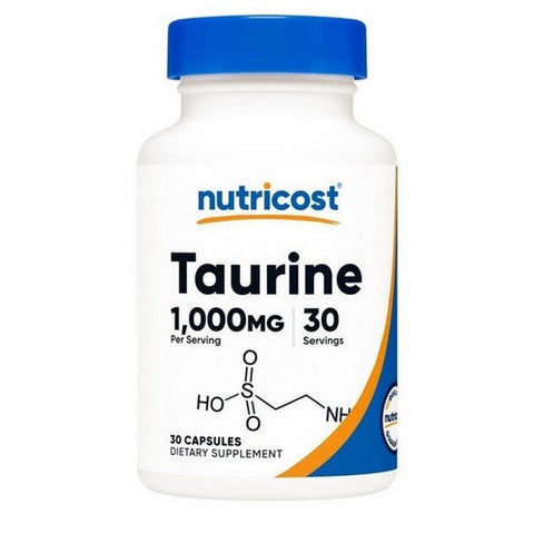 Nutricost, Taurine Capsules, 1000 Mg, 30 Count Nutricost