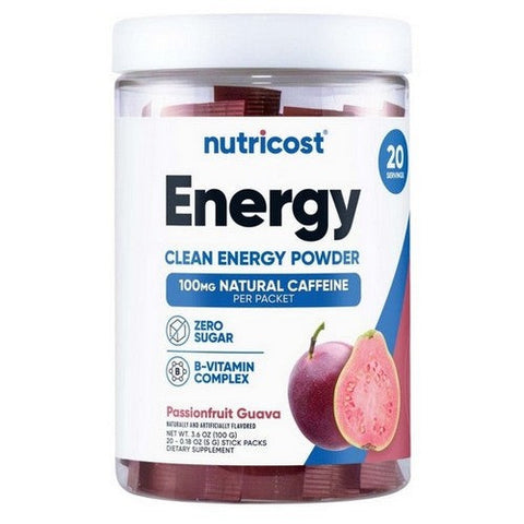 Nutricost, Energy Complex Stickpacks Passionfruit Guava, 20 Sticks Nutricost