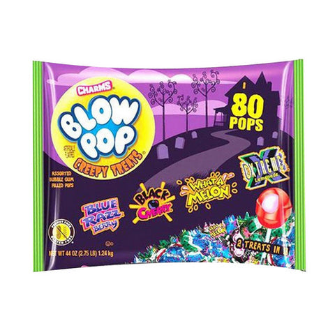 Halloween Assorted Blow Pops Creepy Treats Candy 44 Oz (Case Of 12) by Charms