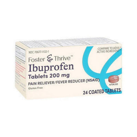 Foster And Thrive, Ibuprofen Coated Tablets, 200 Mg, 24 Tabs Foster And Thrive
