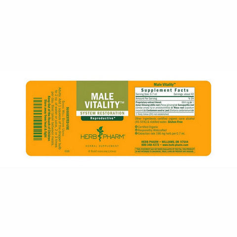 Herb Pharm, Male Sexual Vitality Tonic, 4 Oz Herb Pharm
