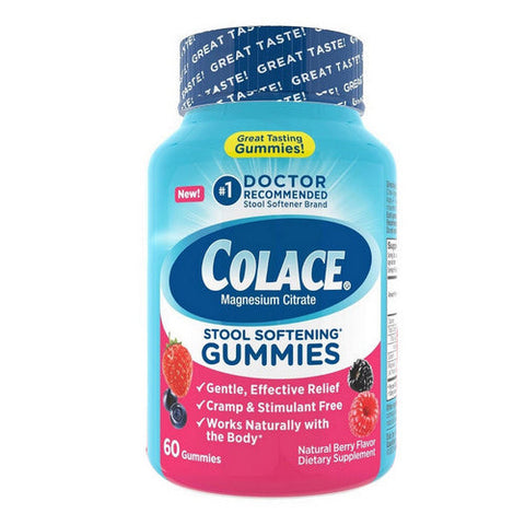 Colace, Stool Softening Dietary Gummies, 60 Count Colace