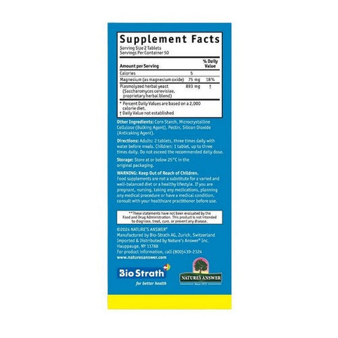 Bio-Strath, Bio-Strath With Magnesium Postbiotic, 100 Tablets