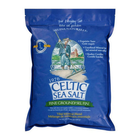 Celtic Sea Salt, Fine Ground Classic Celtic Sea Salt, 5 Lbs Celtic Sea Salt