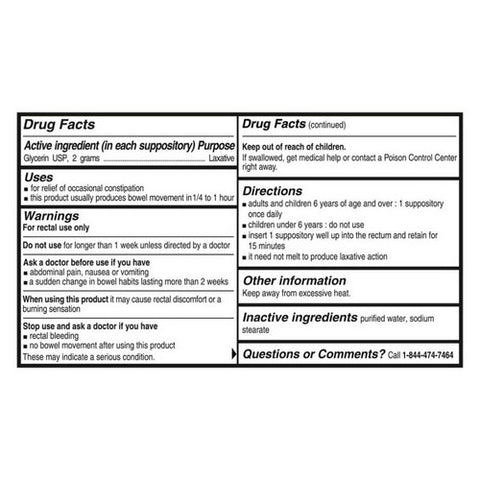 Rising Pharmaceuticals, Glycerin Suppositories Laxative, 12 Count Rising Pharmaceuticals