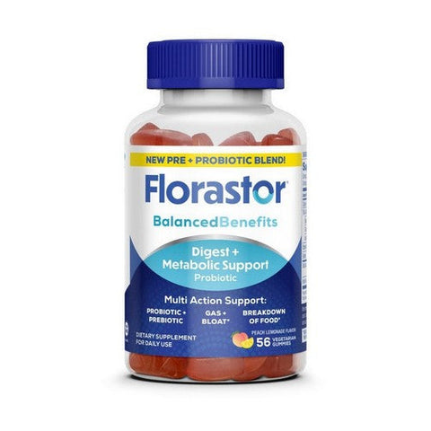 Florastor, Balanced Benefits Digest Plus Metabolic Support, 56 Gummies